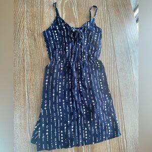 H&M tie front mini dress